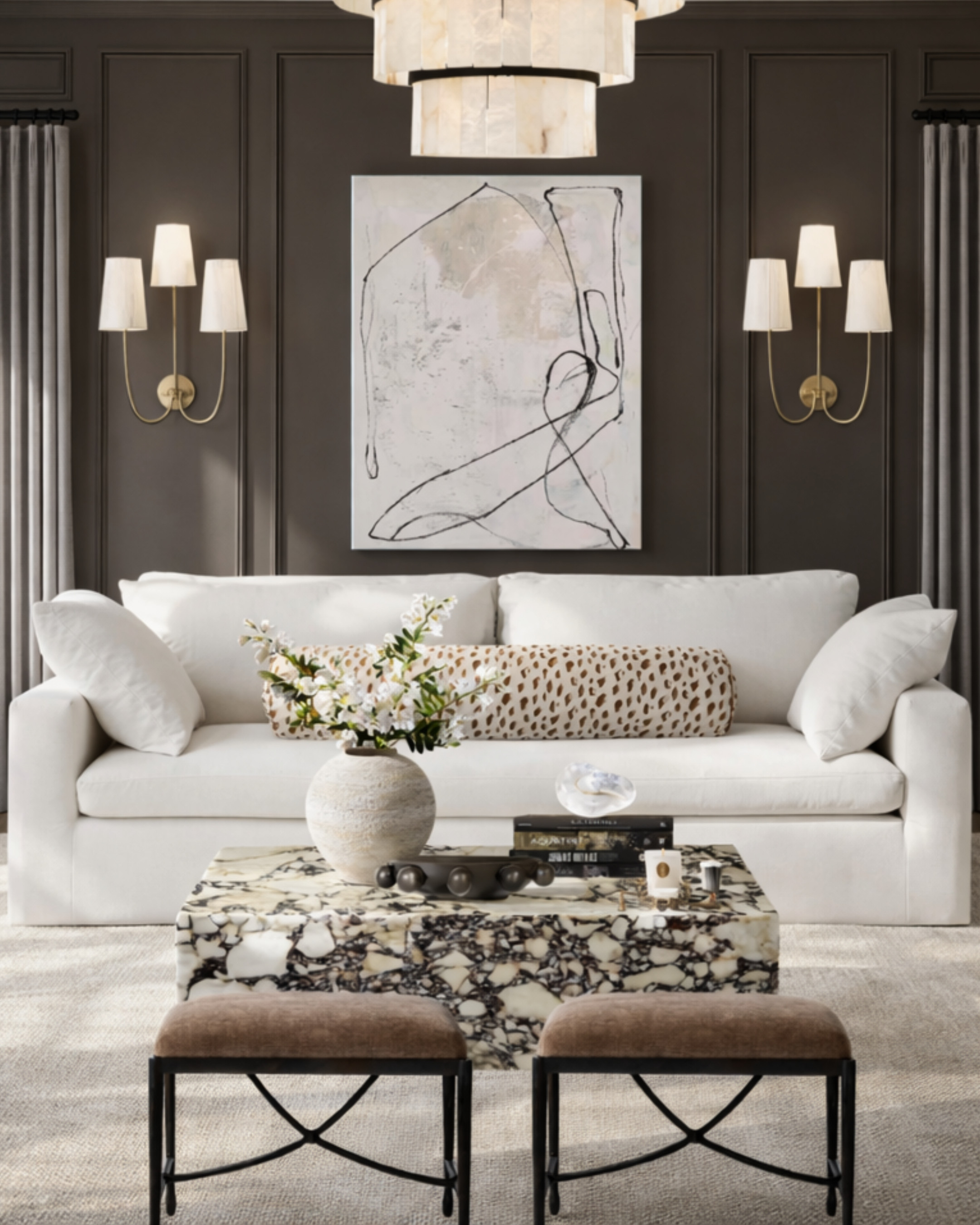 I love love love sharing rendering updates for my projects, it really brings the design to life and creates a more realistic idea of how everything will come together. We are obsessed with this living room and the drama that color drenching creates! 

 #LTKHome