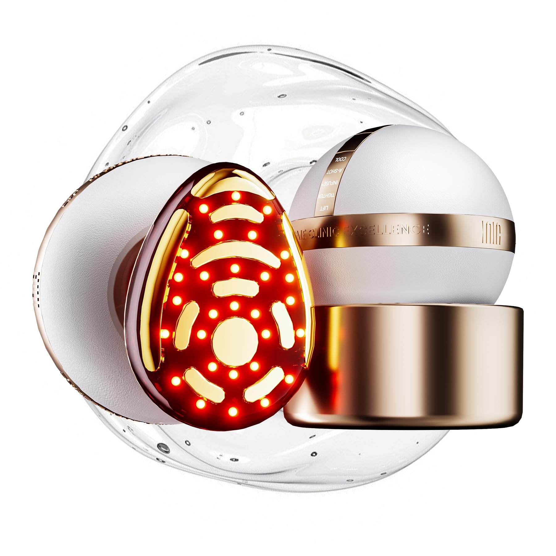 INIA SPHERA Upgraded 8-in-1 Microcurrent Facial Device for Face & Neck – Red Light, Thermal & C... | Amazon (US)