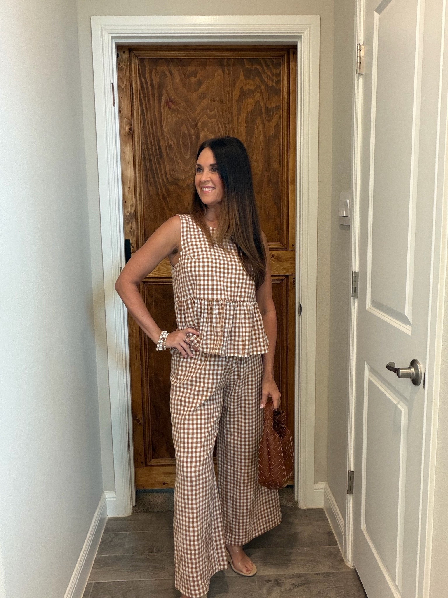 Summer outfit vibes - outfit set, travel outfit, linen set, gingham outfit,

#LTKootd #LTKSeasonal #LTKOver40
