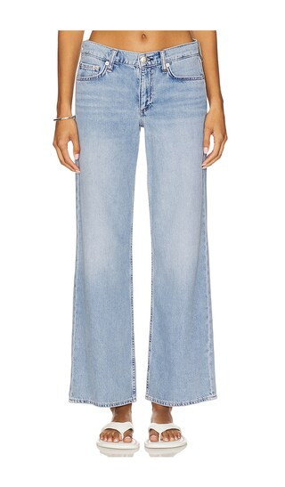 Rag & Bone Featherweight Saige Ankle Straight Jeans in Blue. - size 26 | Revolve Clothing (Global)