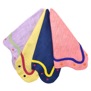 City Seed-Beaded Embroidered Napkin, Set of 4 | Over The Moon