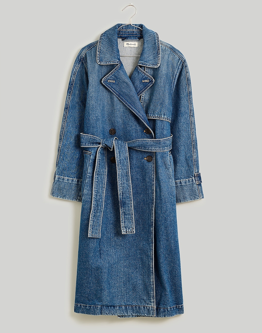 Oversized Denim Trench Coat in Rensberry Wash | Madewell