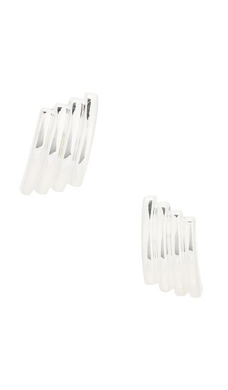 MEGA Line Dance Earrings in Metallic Silver. | Revolve Clothing (Global)