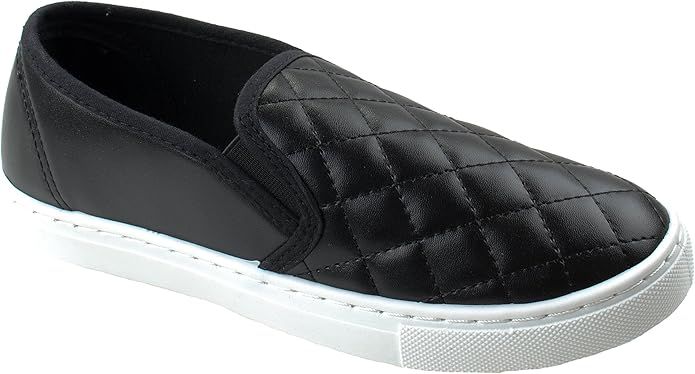 Anna Home Collection Women's Slick Ligh Weight Comfort Slip On Quilted Fashion Sneakers | Amazon (US)