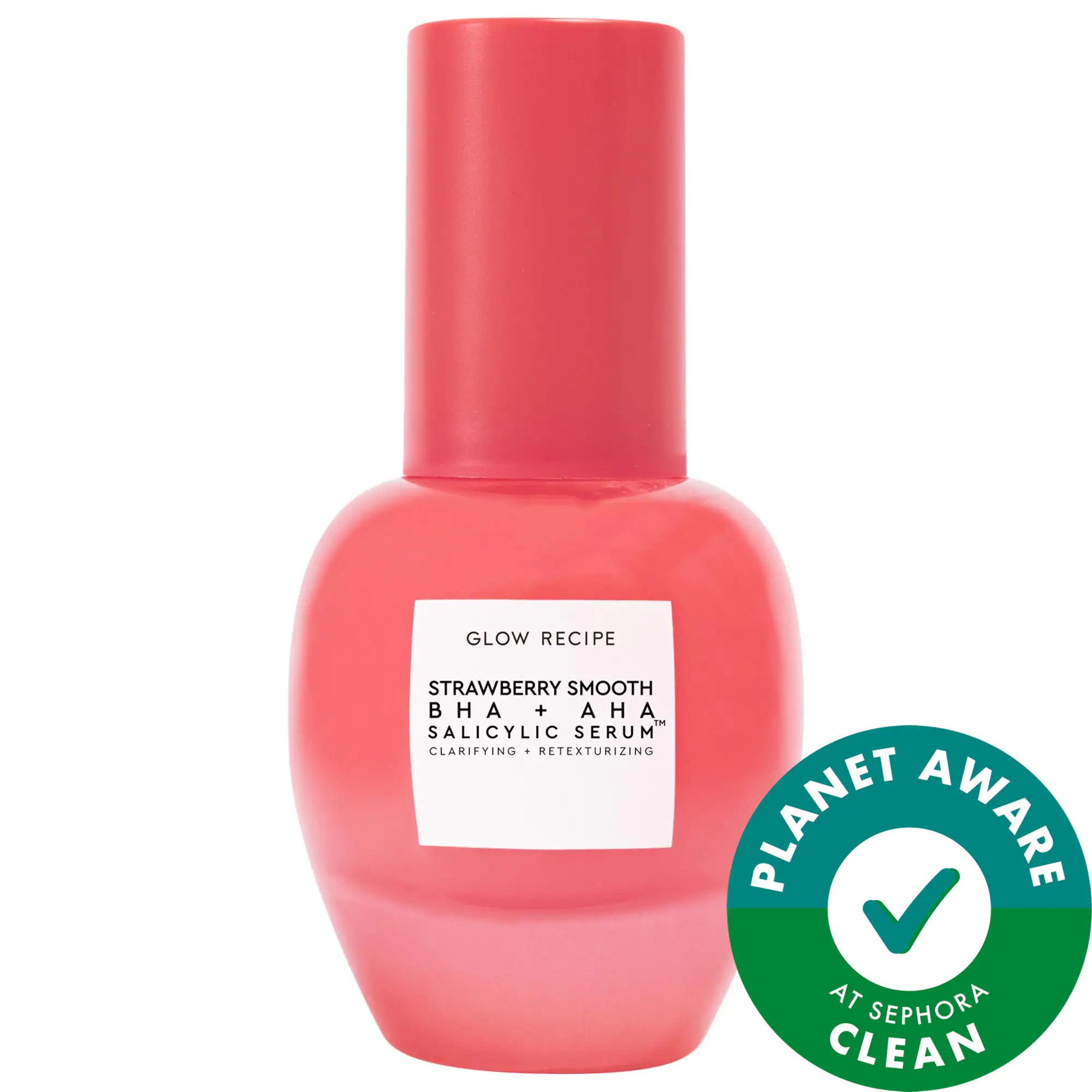 Glow Recipe Strawberry Smooth BHA + AHA Salicylic Acid Serum 1.01 oz / 30 mL | Sephora (US)