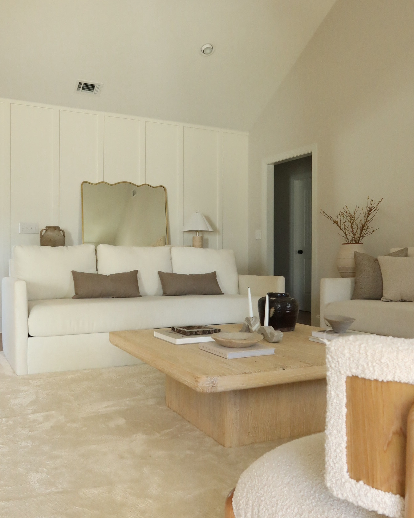 Our sofas!! Absolutely LOVE these! I have the “Bisque” color performance fabric, bench seat sofa! With the gel plush blend interior!! The performance fabric works SO well everything wipes off easily! Highly recommend! 