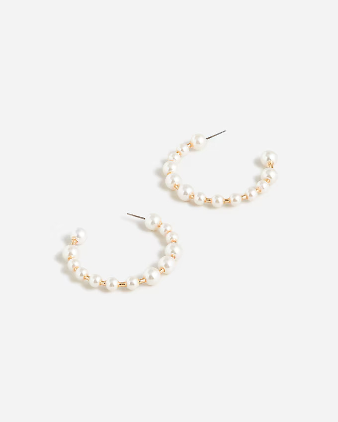 Bead hoop earrings | J. Crew US