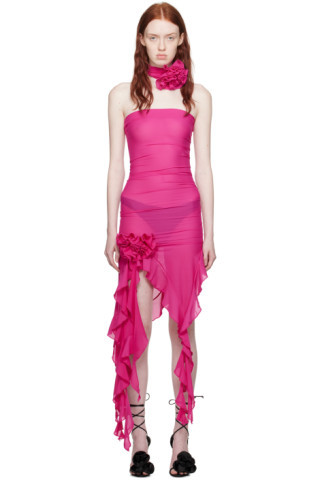 Pink 'The Crime' Midi Dress | SSENSE