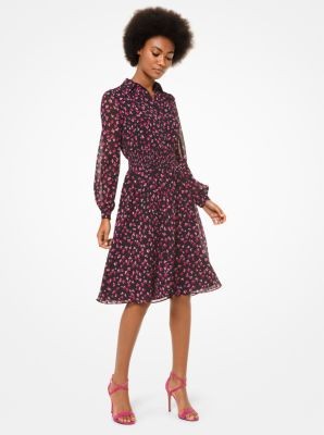 michael kors carnation georgette shirtdress