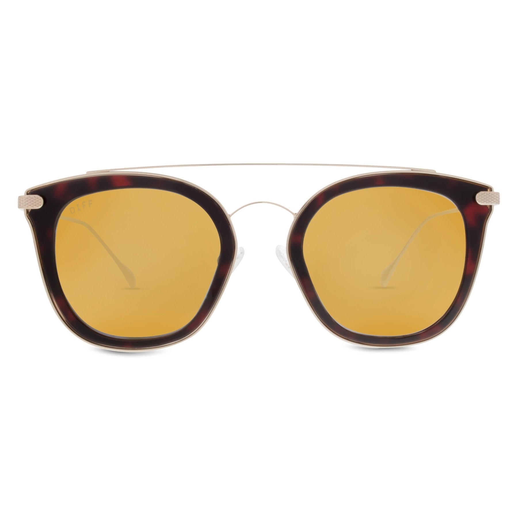 ZOEY - DARK TORTOISE + GOLD MIRROR + POLARIZED | DIFF Eyewear