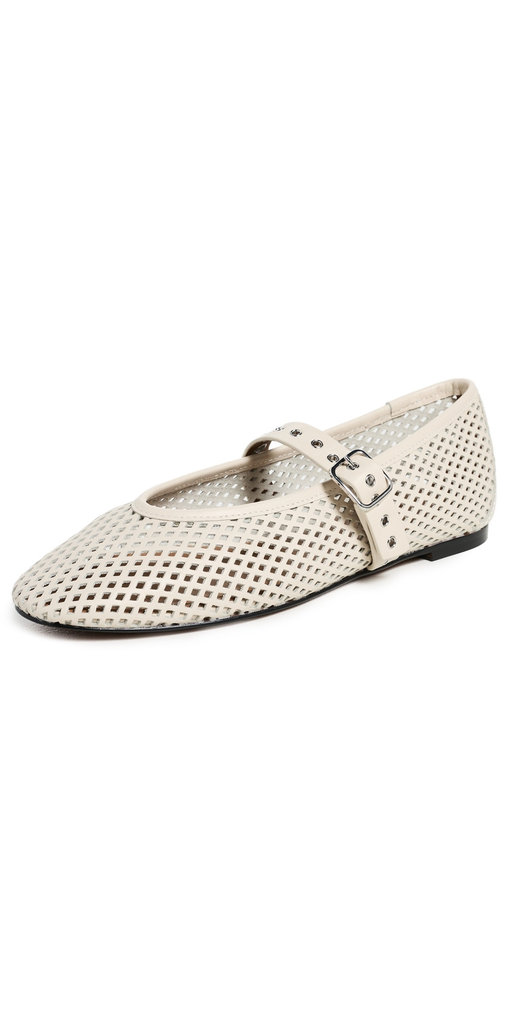 Madewell The Remy Mary Jane Flats In Perforated Leather Vintage Muslin 6.5 | Shopbop