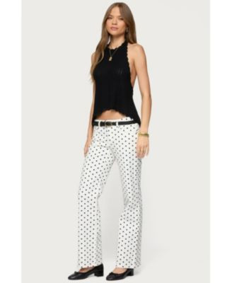 Edikted Women's Romily Polka Dot Low Rise Jeans - Macy's | Macy's
