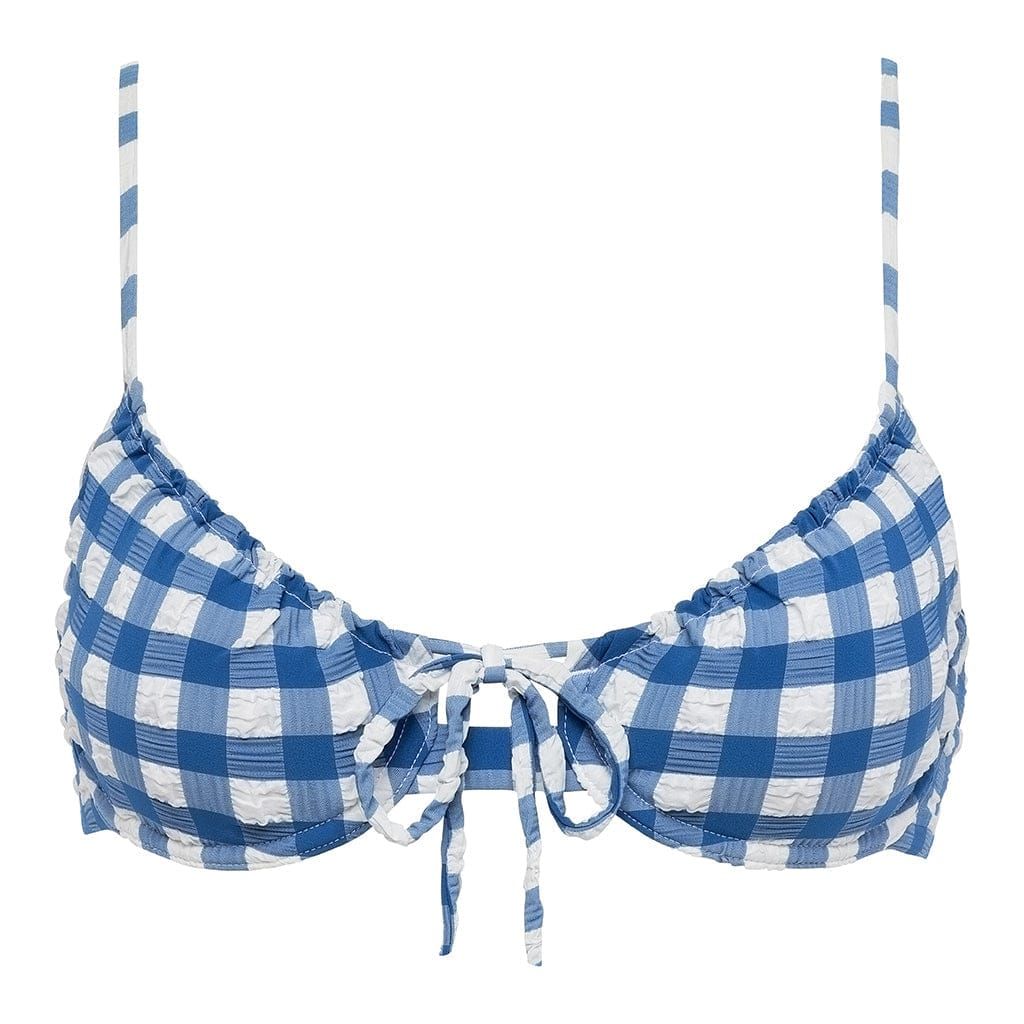 Blue Gingham Lucy Bikini Top | Montce