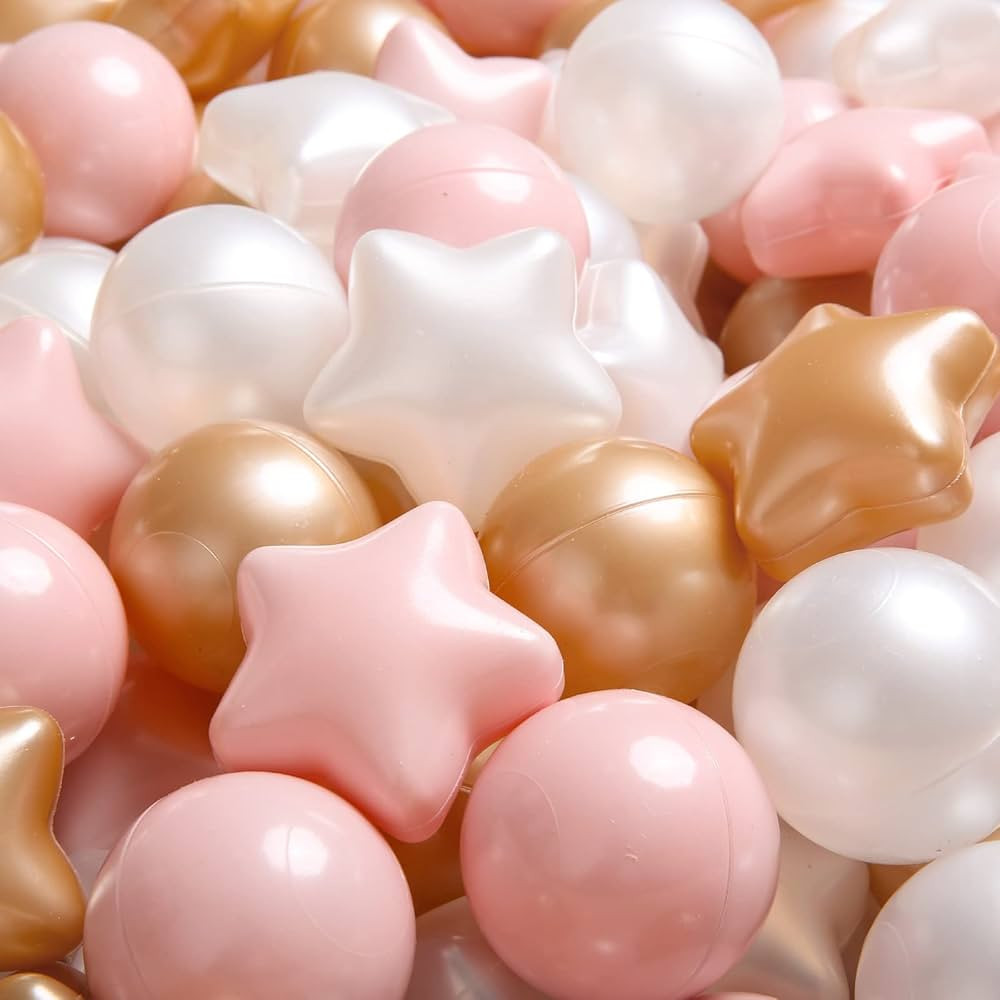 TRENDPLAY Star Ball Pit Balls for Toddlers -50 100 200 Count Star Balls Different Shapes, Non-Tox... | Amazon (US)