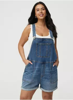 3'' Relaxed Denim Shortall | Torrid (US & Canada)