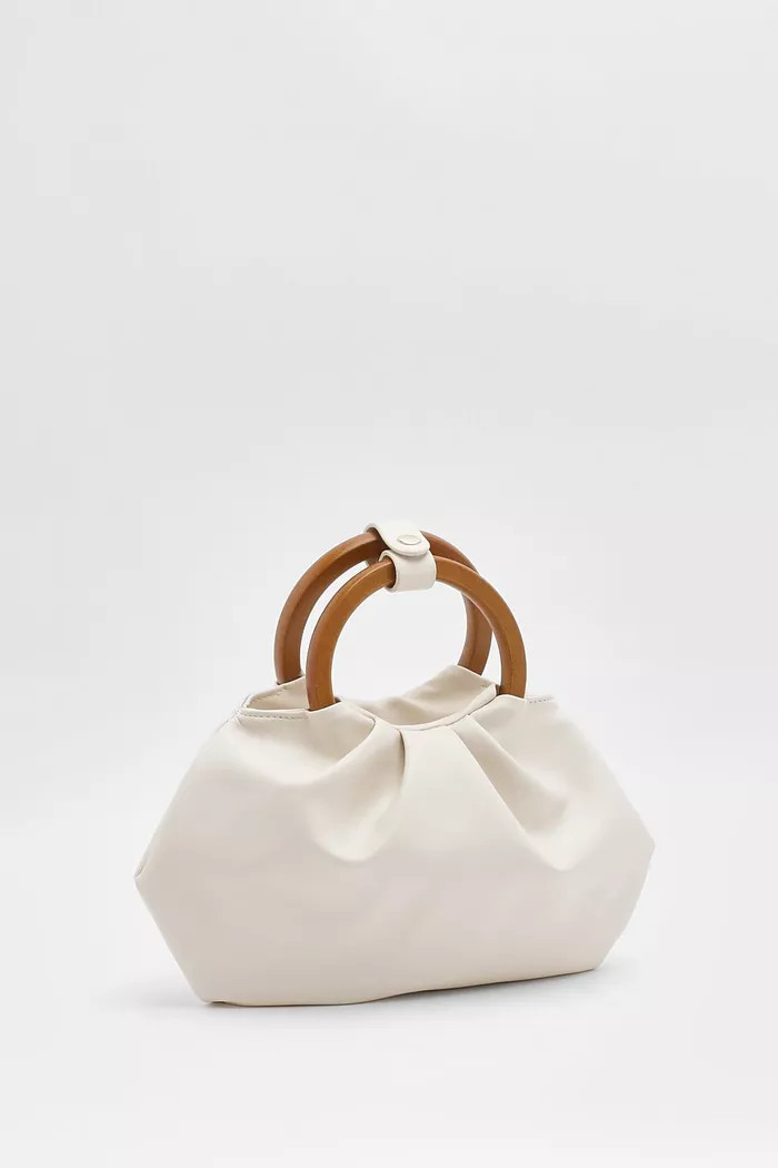 Wooden Handles Slouch Grab Bag | Boohoo.com (US & CA)