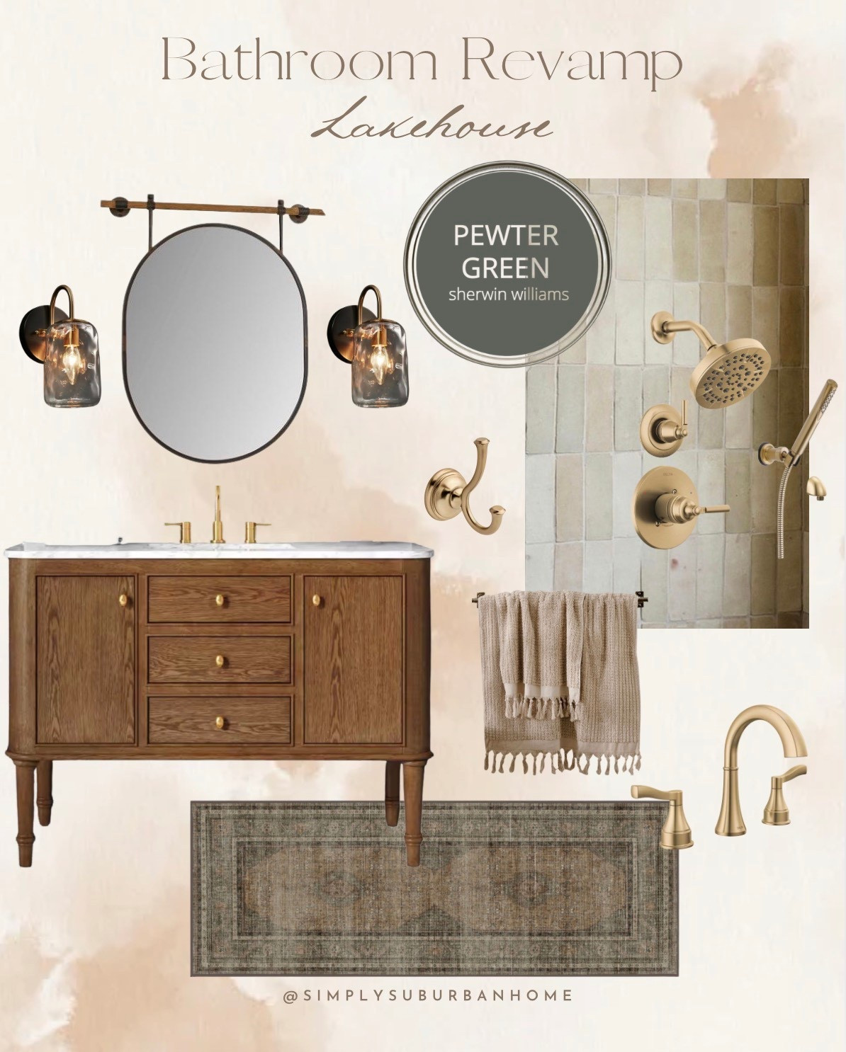 Lake house, bathroom, guest bath, pewter green, green bathroom, primary bathroom, small bathroom, rustic bathroom, rental home, mountain house, country housee

#LTKSeasonal #LTKHome #LTKTravel