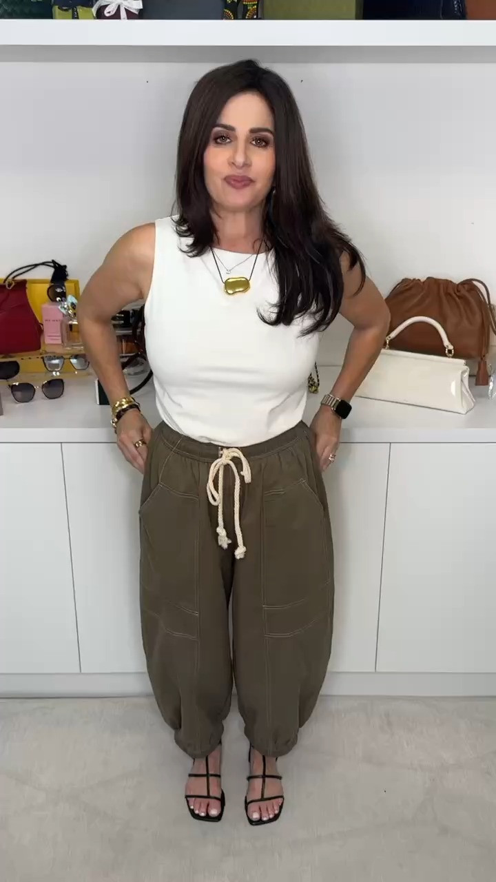 Baggy Wide Leg Pants with Elastic Drawstring Waist 

 #LTKgrwm #LTKootd #LTKOver40