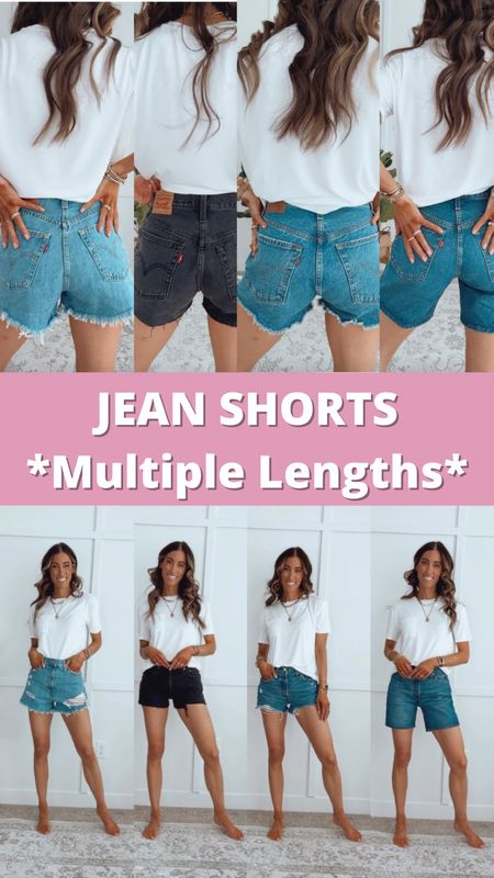 ✨Jean Shorts at any length!

✨Create countless outfits this spring and summer with these jeans shorts. Try pairing with t-shirts, tanks, button downs or lightweight sweaters. 

✨I’m wearing my true to size in each, however size up for a looser fit or if need more room in the hips/thighs.

#jeanshorts #jeans #jeanslovers 

#LTKFindsUnder50 

#LTKSaleAlert #LTKStyleTip