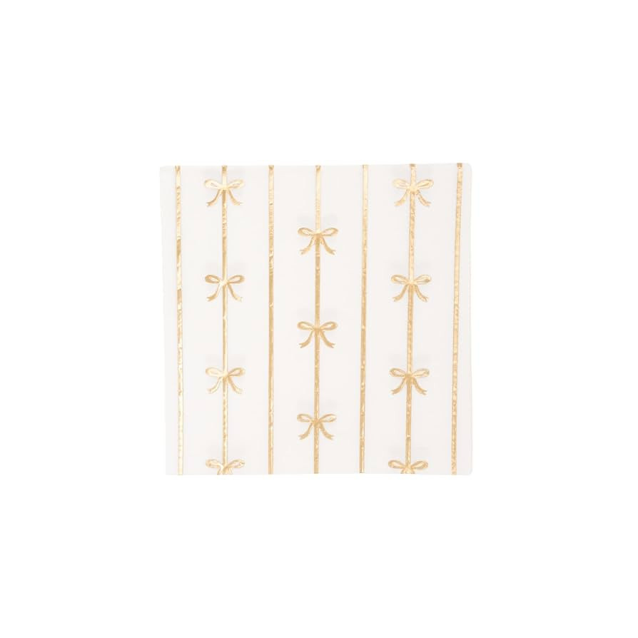 Gold Bow Small Paper Napkins | Premium Party Table Decor, Holiday Decorations | Happy Birthday De... | Amazon (US)