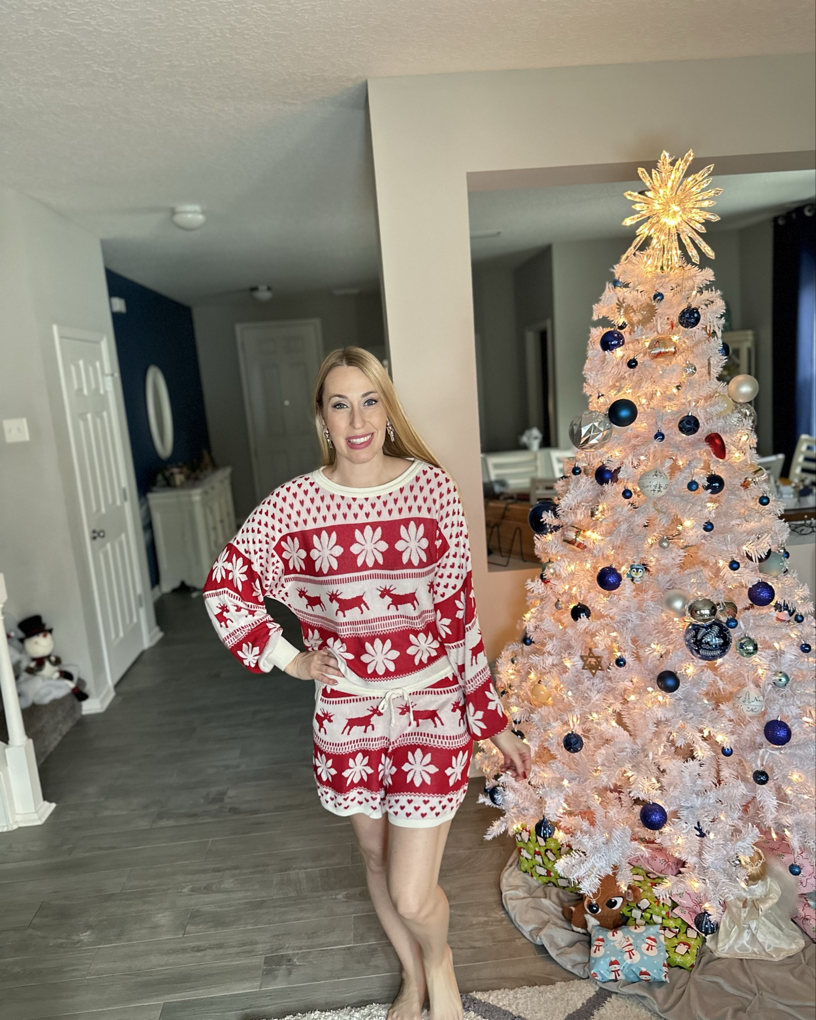 Cute Christmas sweater lounge set
❤️ this is perfect for a Florida Christmas 
❤️ it is soft, oversized and so comfortable 
❤️ fits true to size and several other styles available 

#LTKHoliday #LTKFindsUnder50 #LTKStyleTip