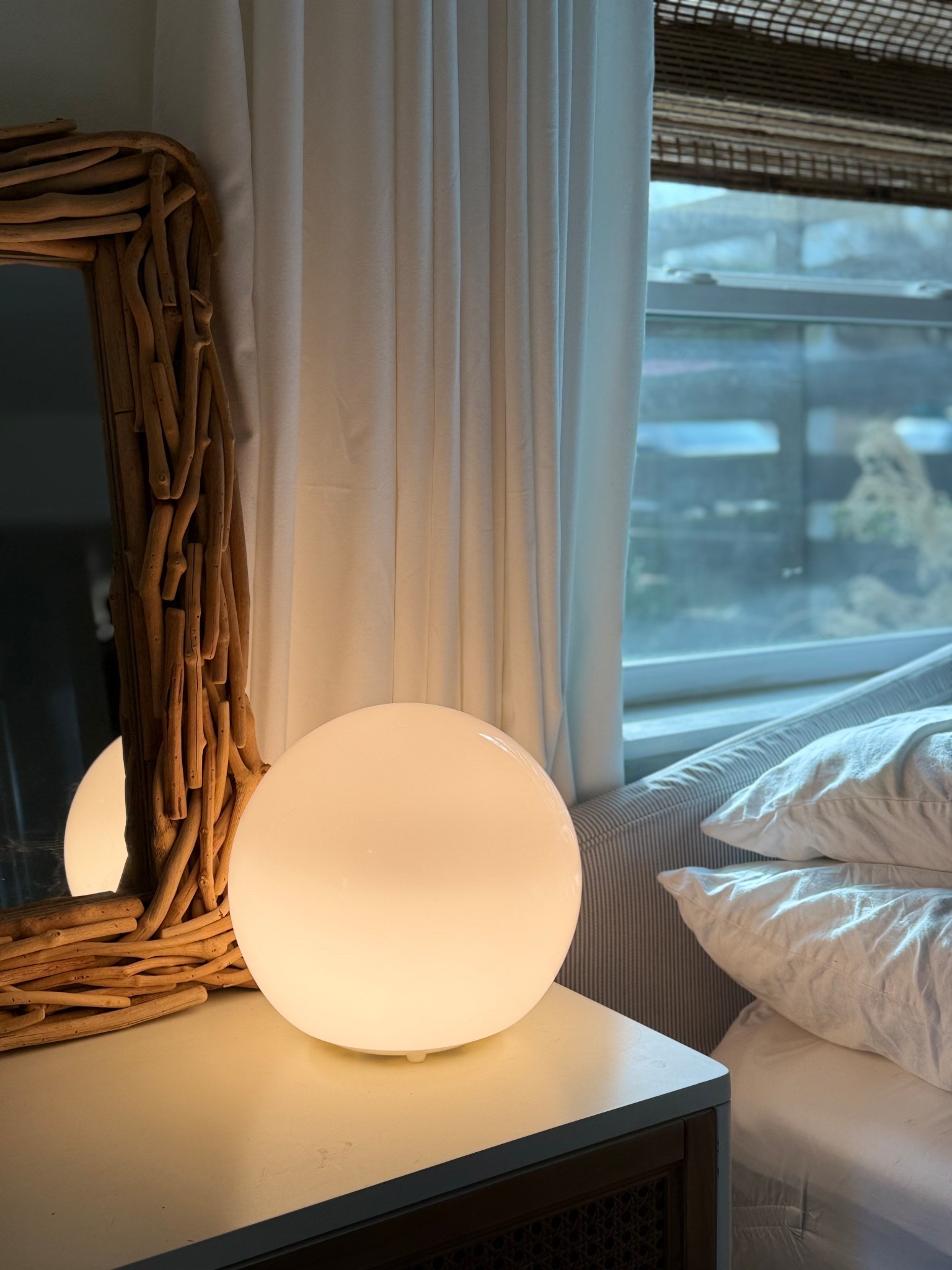 Love this cozy modern cottage lamp on my bedside table. Such a warm glow in the evening. #LTKhome 

#LTKFindsUnder50 #LTKHome