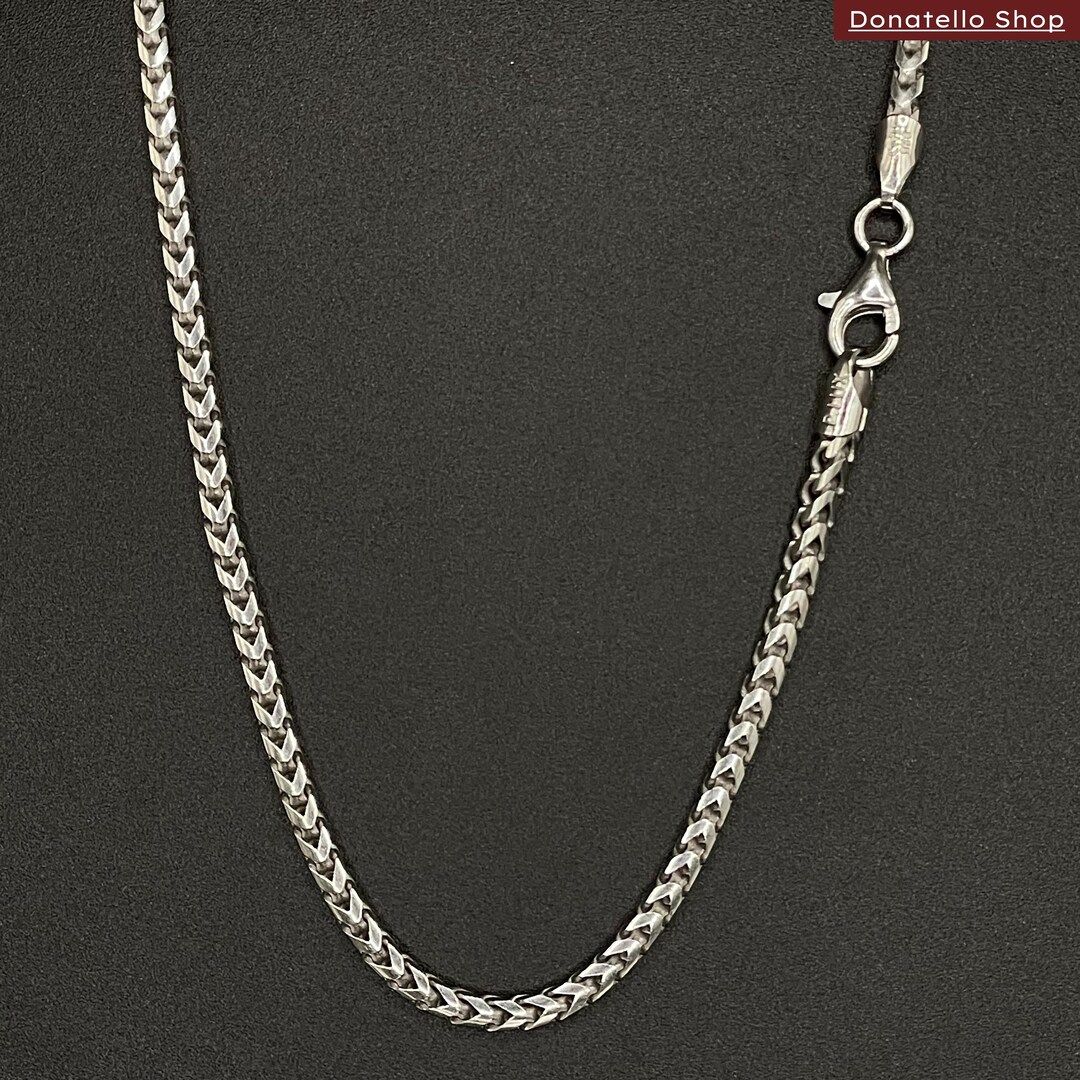 Italian Sterling Silver 925 2.5mm Franco Link Chain Necklace - Etsy | Etsy (US)