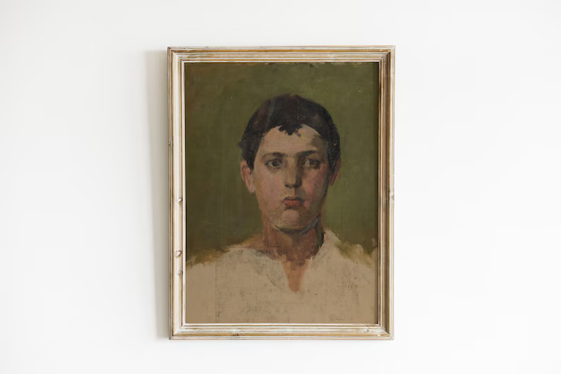 Portrait of a Boy | Printable Vintage Oil Painting | Digital Vintage Portrait | Antique Art | Tra... | Etsy (US)