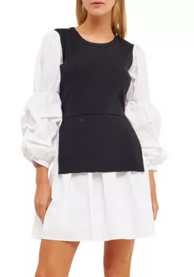 Mixed Media Mini Dress | Belk