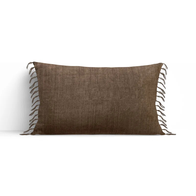 Sharron Tassels Linen Lumbar Throw Pillow | Joss & Main