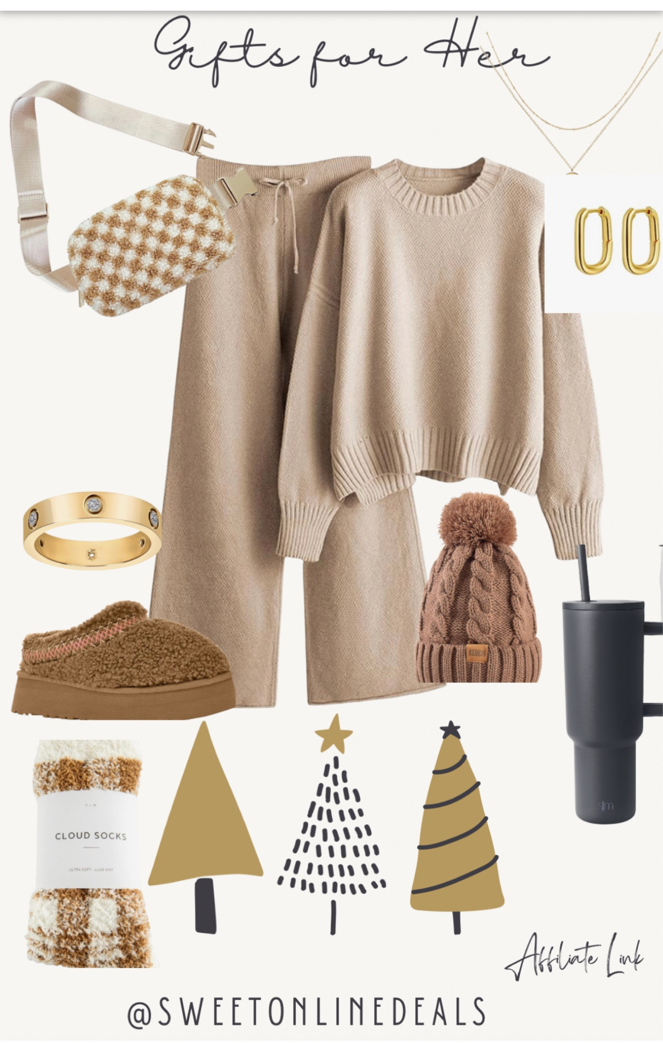  Tis the season for cozy vibes and festive style! This sweater set is not just warm, but it's also a style statement! Pair it with delicate gold jewelry for that touch of elegance.
Slip into comfort with these chic slippers that are both comfy and stylish.
Accessorize your look with a trendy checkered crossbody bag. This ensemble is not just an outfit; it's a mood, a vibe, and a whole lot of holiday cheer!  #amazonfinds #amazonmusthaves #amazonprime #giftsforher #christmasgifts #giftguide #athleisure #comfyfashion


#LTKGiftGuide #LTKstyletip #LTKsalealert