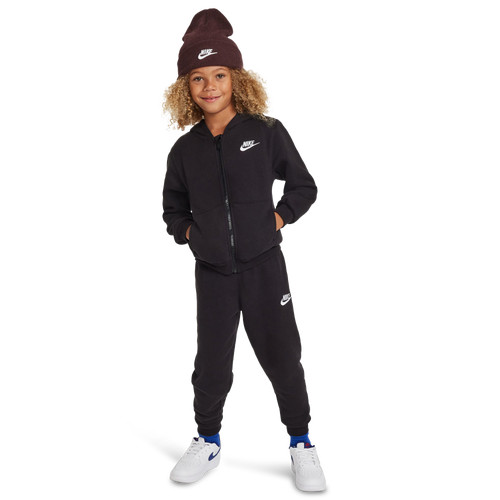 Nike Boys Nike NSW LBR Club Fleece Full-Zip Set - Boys' Preschool Black/White Size 4 | Foot Locker (US)