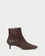 Marcella Espresso Woven Ankle Boot | Loeffler Randall