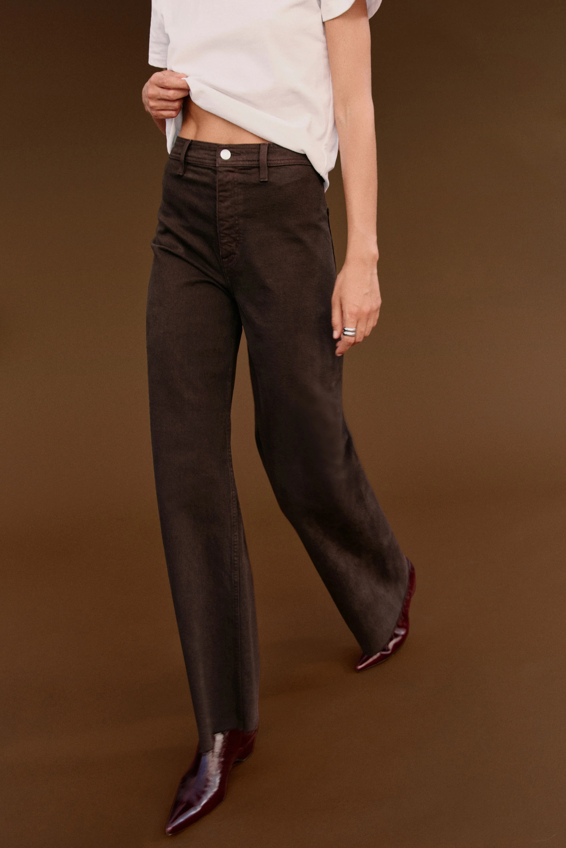 Penny High Rise Wide Leg Jean - Mocha | Pistola Denim