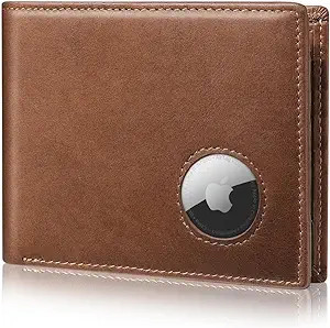 AirTag Wallet for Men Genuine Leather Bifold Wallet with AirTag Holder RFID Blocking Wallet With ... | Amazon (US)