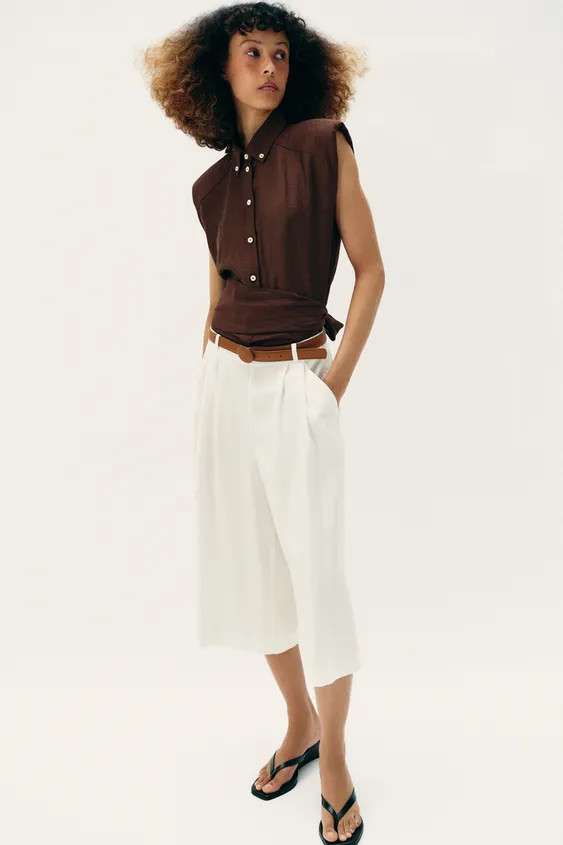 LONG BELTED SHORTS | Zara US