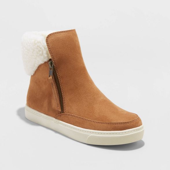 Women's Lei Microsuede Sherpa Sneakers Booties - Universal Thread™ | Target