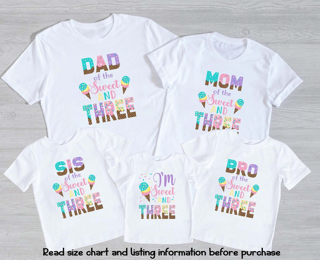 Ice Cream Birthday Shirt, three is so sweet ice cream birthday, 3rd Birthday ice cream Shirt, Ice... | Etsy (US)