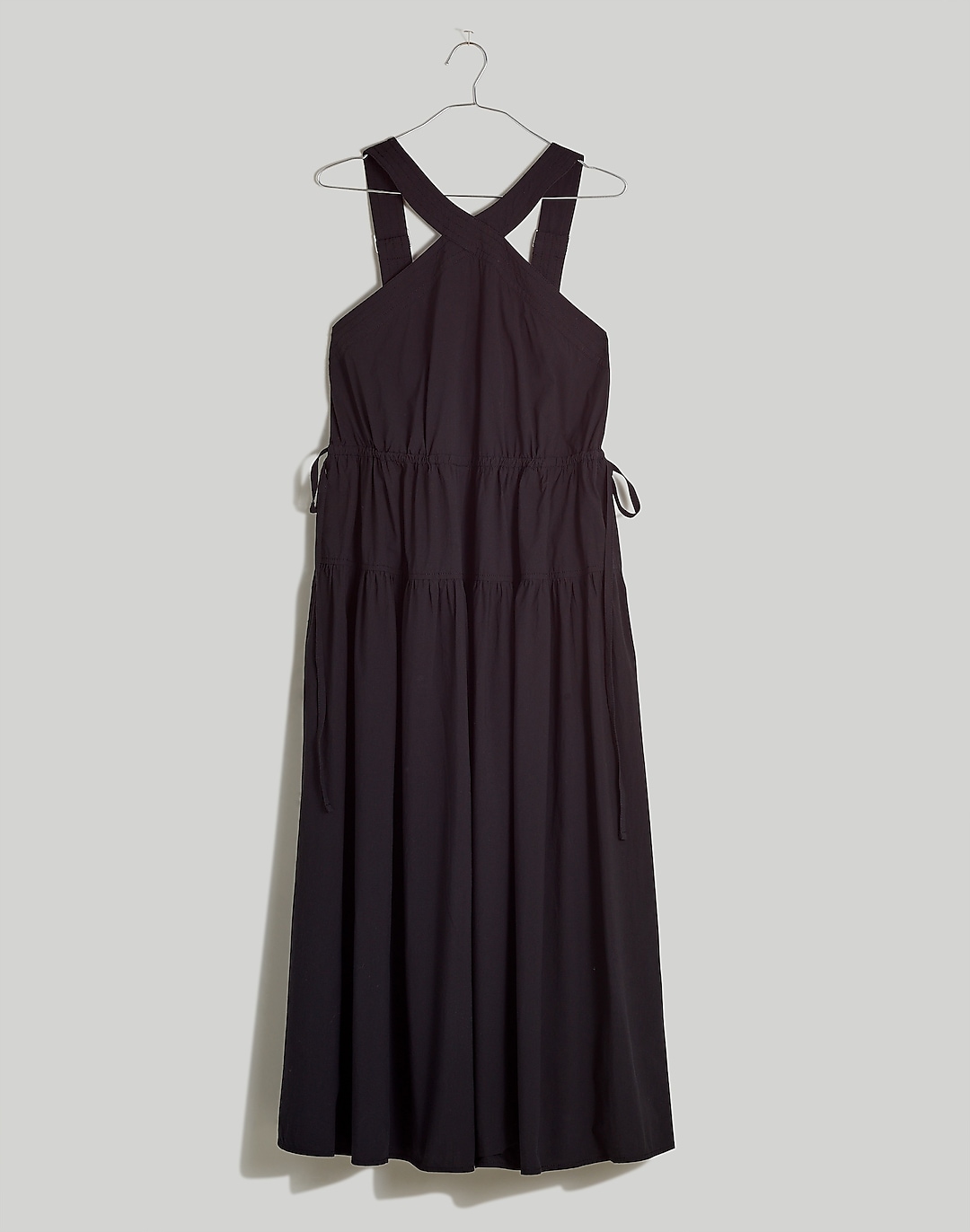 Plus Poplin Halter Tiered Midi Dress | Madewell