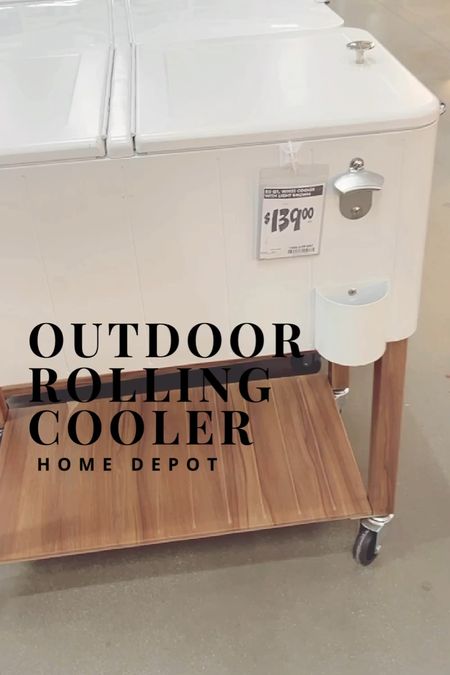 Loved these outdoor rolling coolers I saw on my last trip to Home Depot! Perfect for backyard entertaining! 

#patio #poolparty #fourthofjuly #memorialday 

#LTKSeasonal #LTKVideo #LTKhome