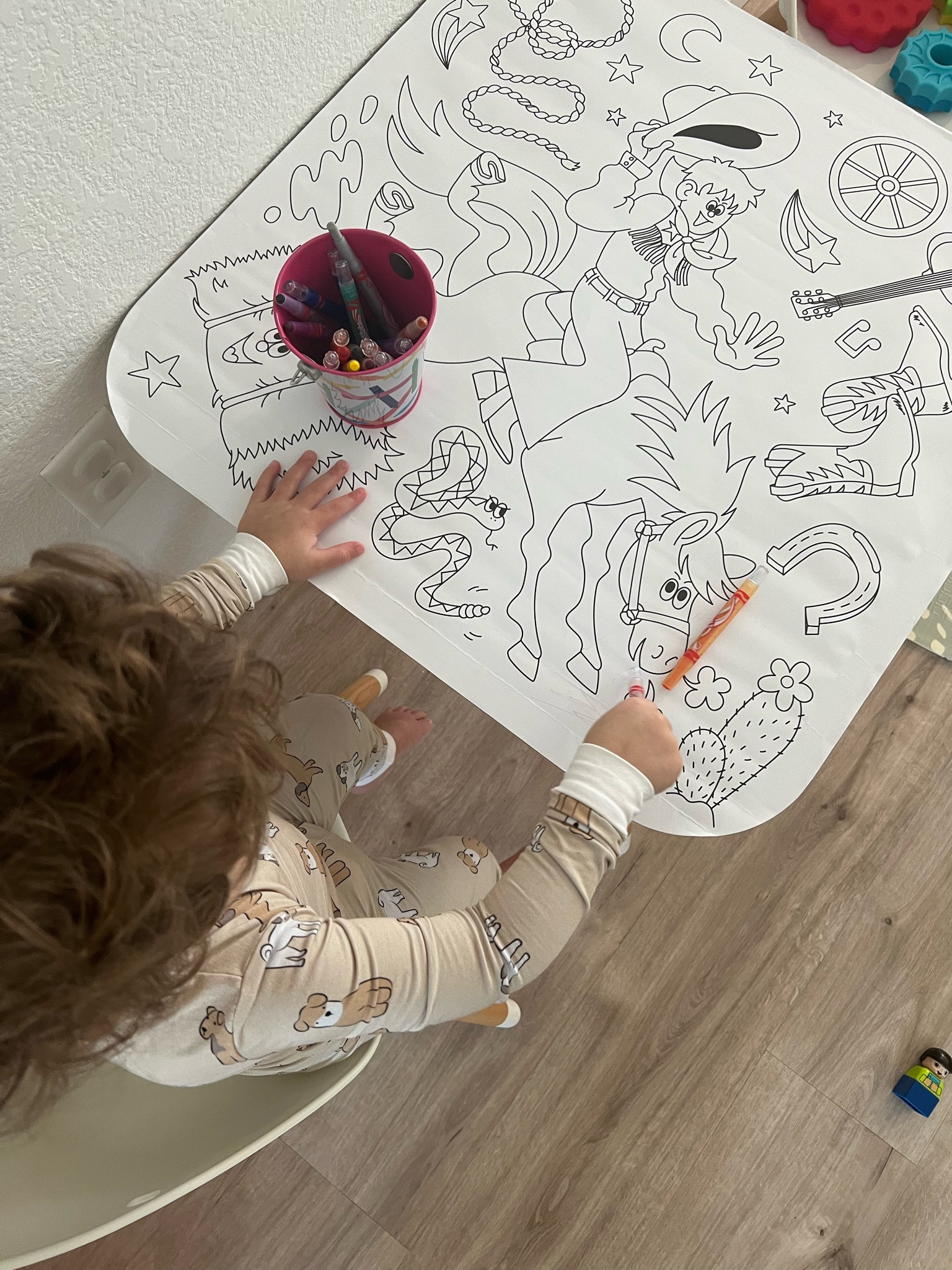Toddler table with coloring sheets 

#LTKHome #LTKFamily #LTKKids