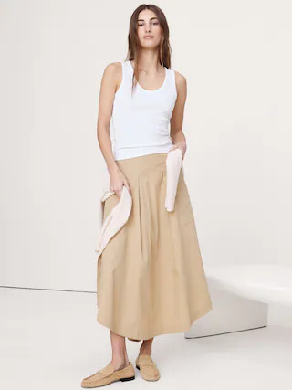 Ribbed Scoop-Neck Tank | Banana Republic (CA)