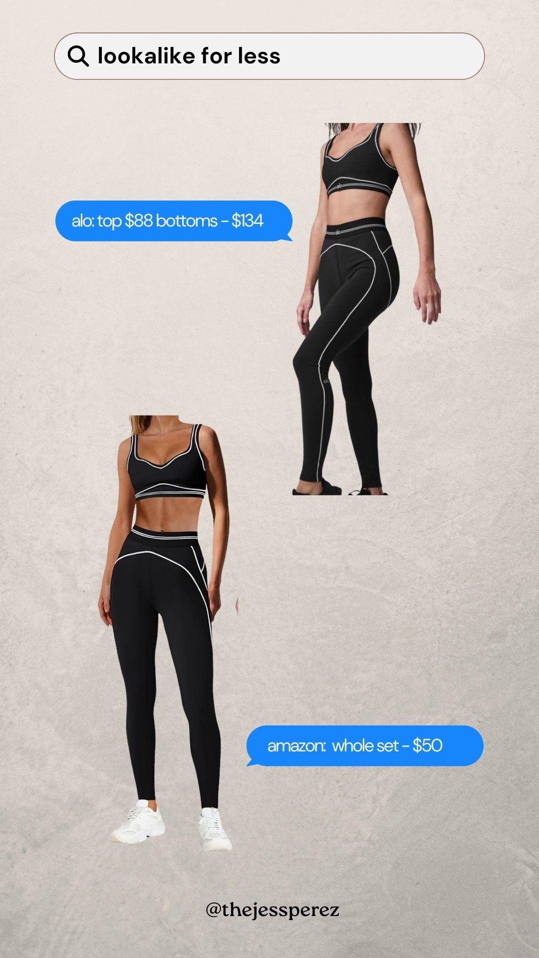 LOOKALIKE FOR LESS: alo vs amazon set  

#LTKfitnessgoals #LTKSaleAlert #LTKActive