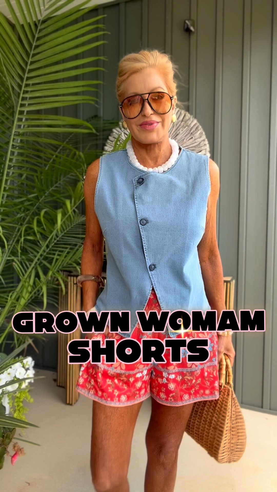 Please Read! These come in an assortment of colors & patterns. Just click on to choose (the floral reminds me of Farm Rio)
Sizes I’m wearing 
Denim vest/sm
Shorts/sm
Knit tank/med

#LTKdayinmylife #LTKOver40 #LTKvlog
