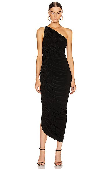 Norma Kamali Diana Gown in Black | FWRD 