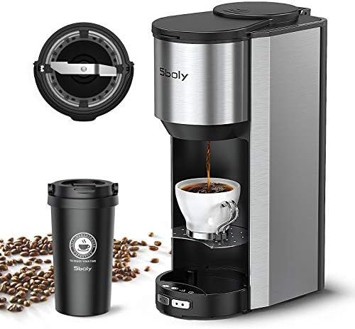 Coffee Maker with Grinder, Sboly Coffee Machine Grind and Brew 2 In 1, Automatic Single Serve Cof... | Amazon (US)
