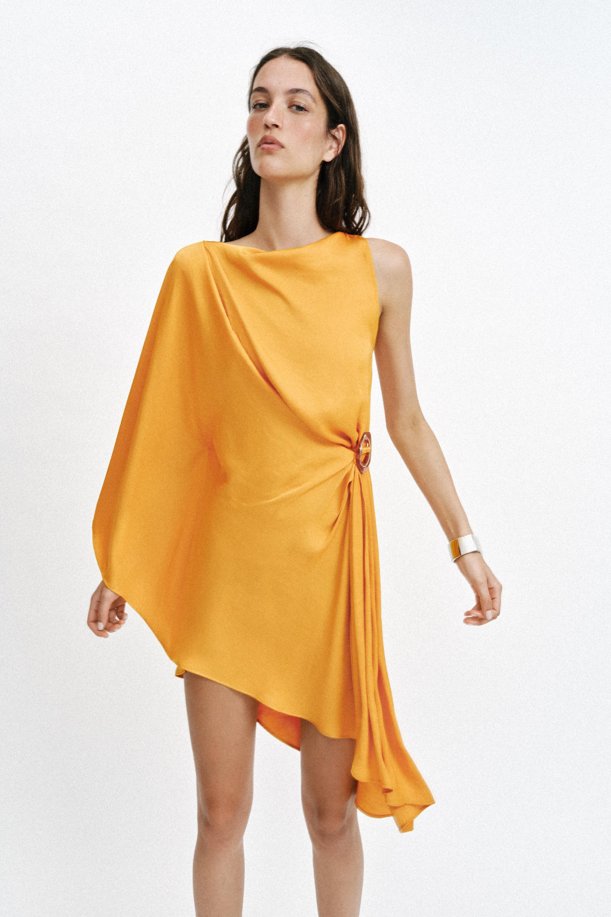 ASYMMETRIC BUCKLE DRESS | Zara US