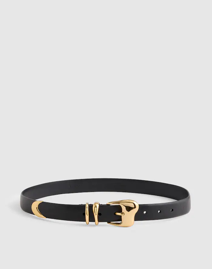 Sculpted Wavy-Buckle Belt | Madewell