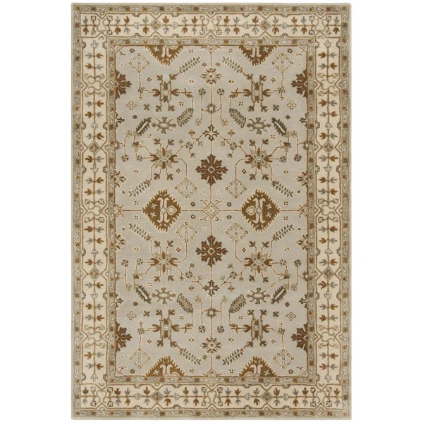 Colliers Handmade Wool Light Gray/Cream Rug | Wayfair North America