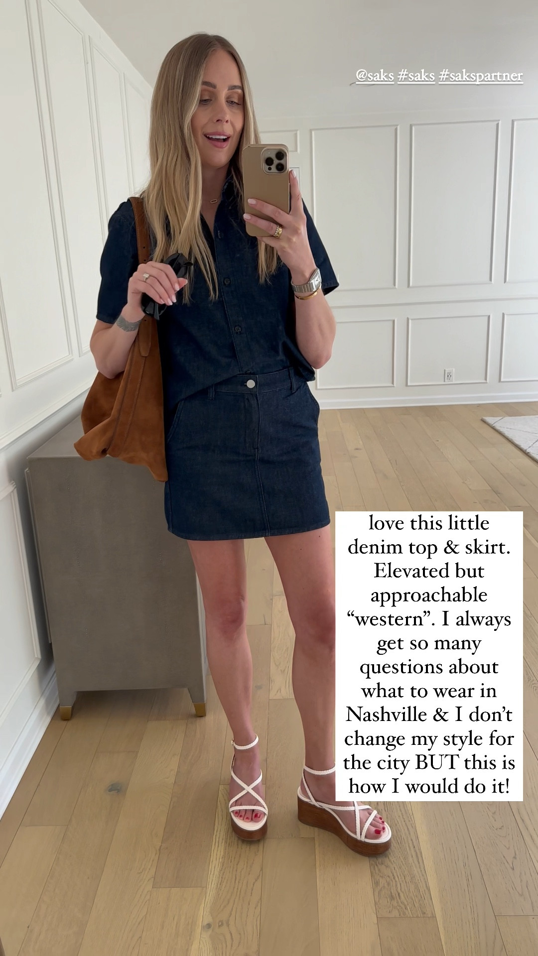 Everything tts 
#fashionjackson #denim #sandals #summeroutfits #nashvilleoutfits 
@saks #saks #sakspartner 

#LTKOver40 #LTKItBag #LTKStyleTip